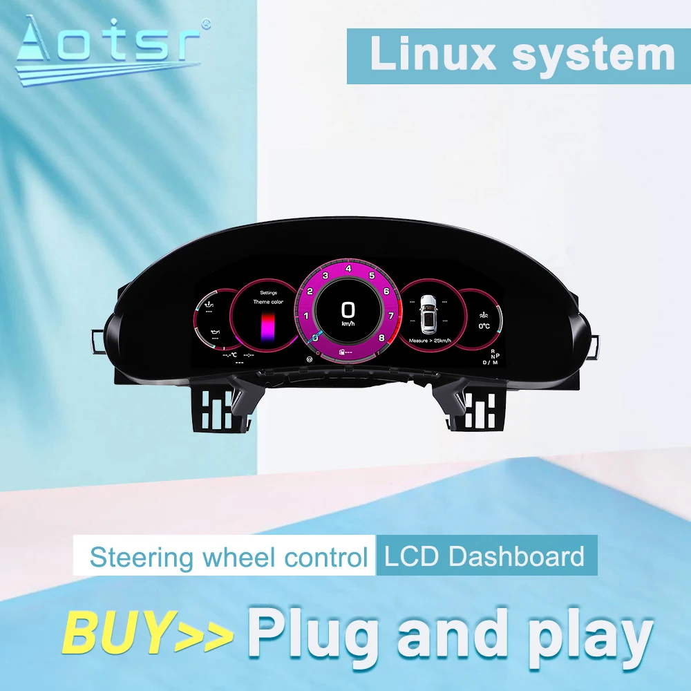 

Для Porsche Cayenne 2002-2009 популярный 12,3-дюймовый цифровой кластер приборной панели ЖК-дисплей виртуальный приборный кластер спидометр кабина