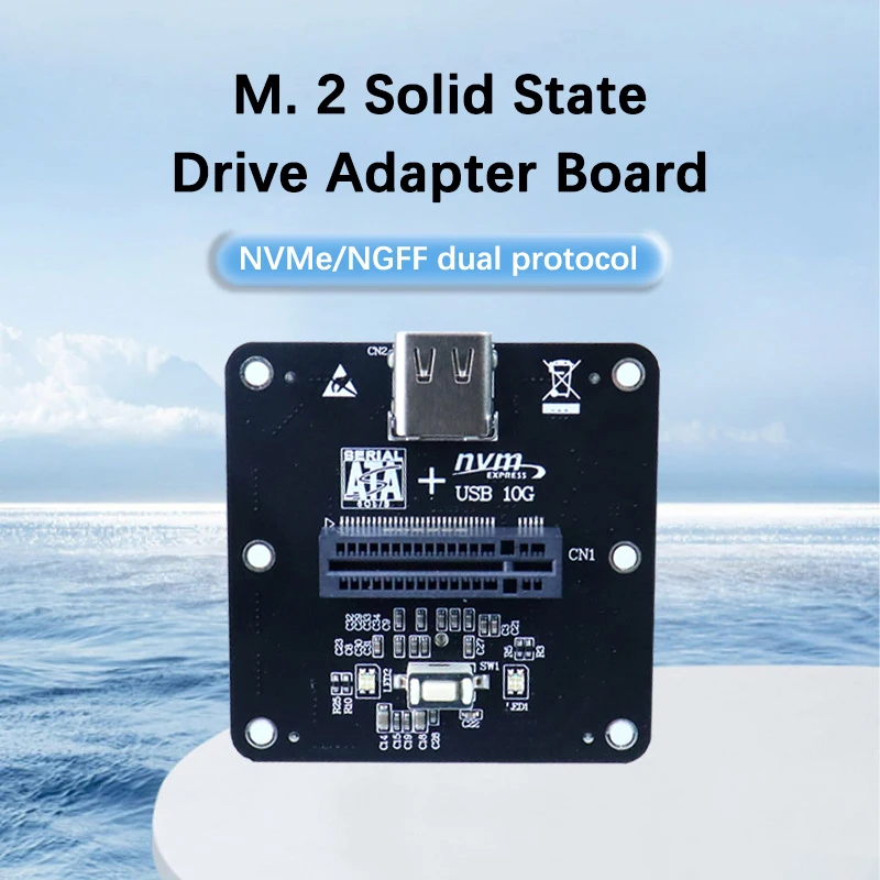 UTHAI U080 RTL9210B Dual Protocol M.2 NVMe/NGFF Hard Disk Box Adapter Type-C USB3.1 10Gbps Adapter Card