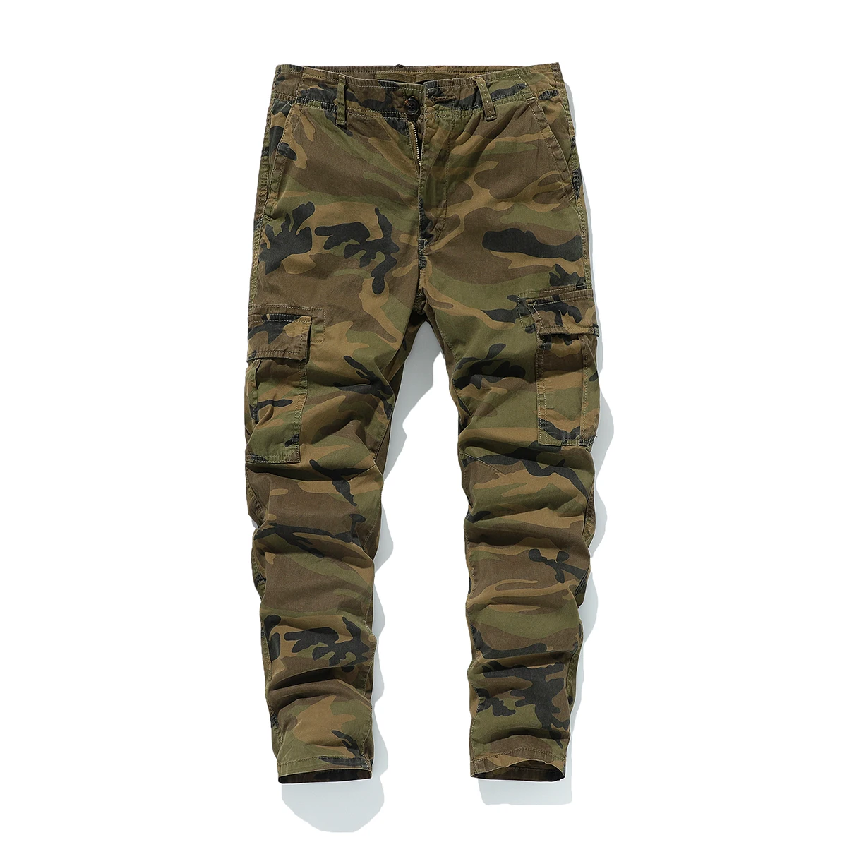 

Male Retro Style Autumn and Winter Pants New Men's Camouflage High Street Trendy Pants Versatile Straight Leg Elastic Work Pants