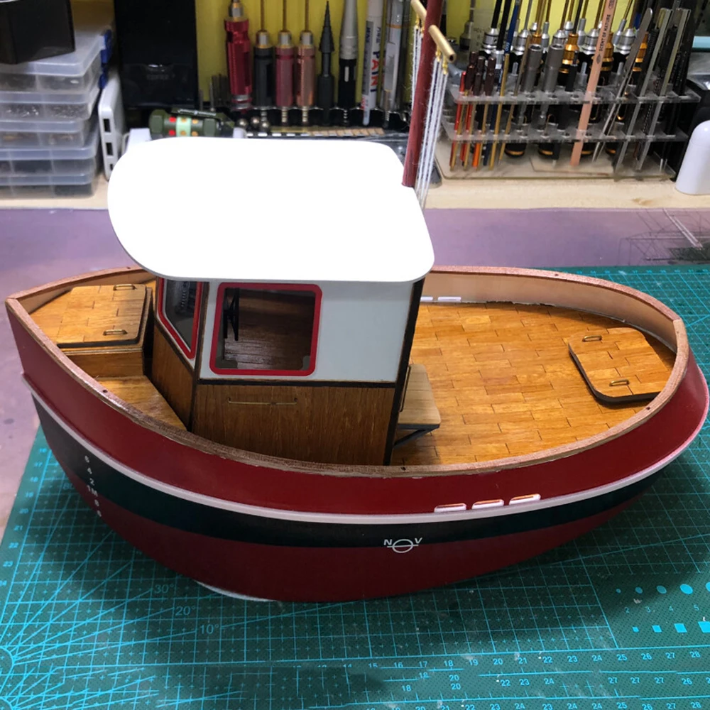 30 سنتيمتر RC قارب Q3 لطيف التحكم عن بعد السفن مصنوعة بعناية هيكل خشبي RC Schiffe نموذج RTR لعبة السفينة #3