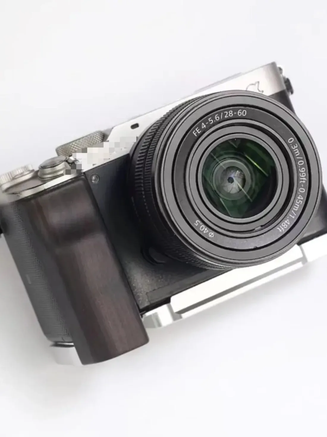 Wooden Hand Grip Quick Release Plate L Bracket For Sony A7C Black Hand Made Arca Swiss Clamp Base 카메라 핸들(NOT fit for A7C2 A7CR) - Image 4