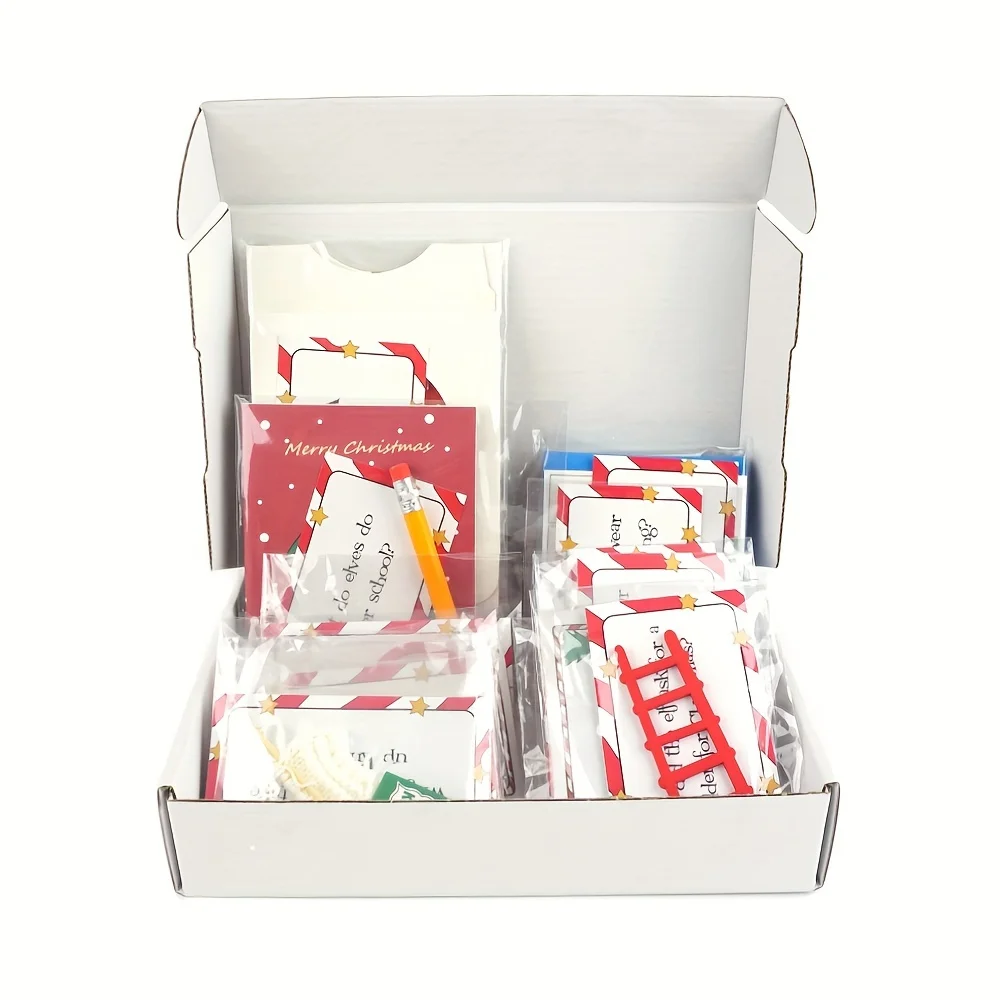 مجموعة وصول قزم 24 يومًا، مجموعة العد التنازلي لعيد الميلاد مع النكات والمفاجآت، مجموعة قزم 24 يومًا من عيد الميلاد - ديكورات منزلية احتفالية #2