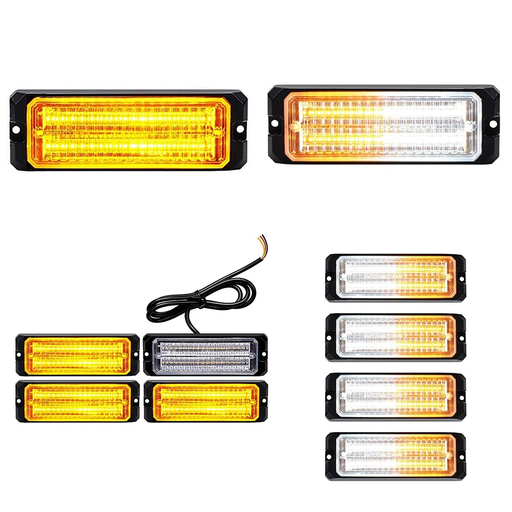 

LED Strobe Light Black Housing and Transparent Covers Suitable For most Cars, SUVs, Vans and Trucks of 12V-24V DC