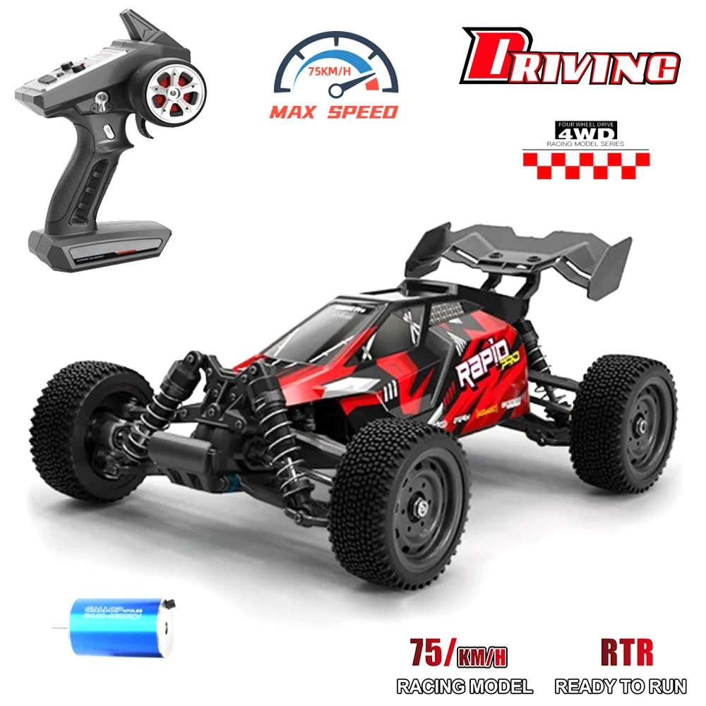 1:16 Scale 4WD RTR Brushless Fast RC Cars All Terrain Max 70km/h Off-Road Hobby Electric RC Buggy RC Truck Gifts for Adults Boys