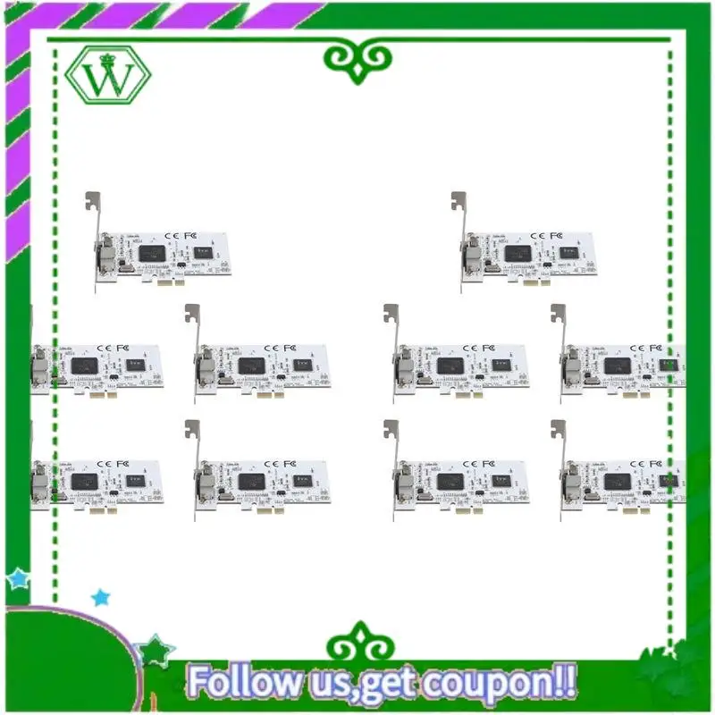 ABIK-10X PCIE Expansion Card PCIE To AV Surveillance HD 640X480 Resolution Video Capture Card Image Capture Card