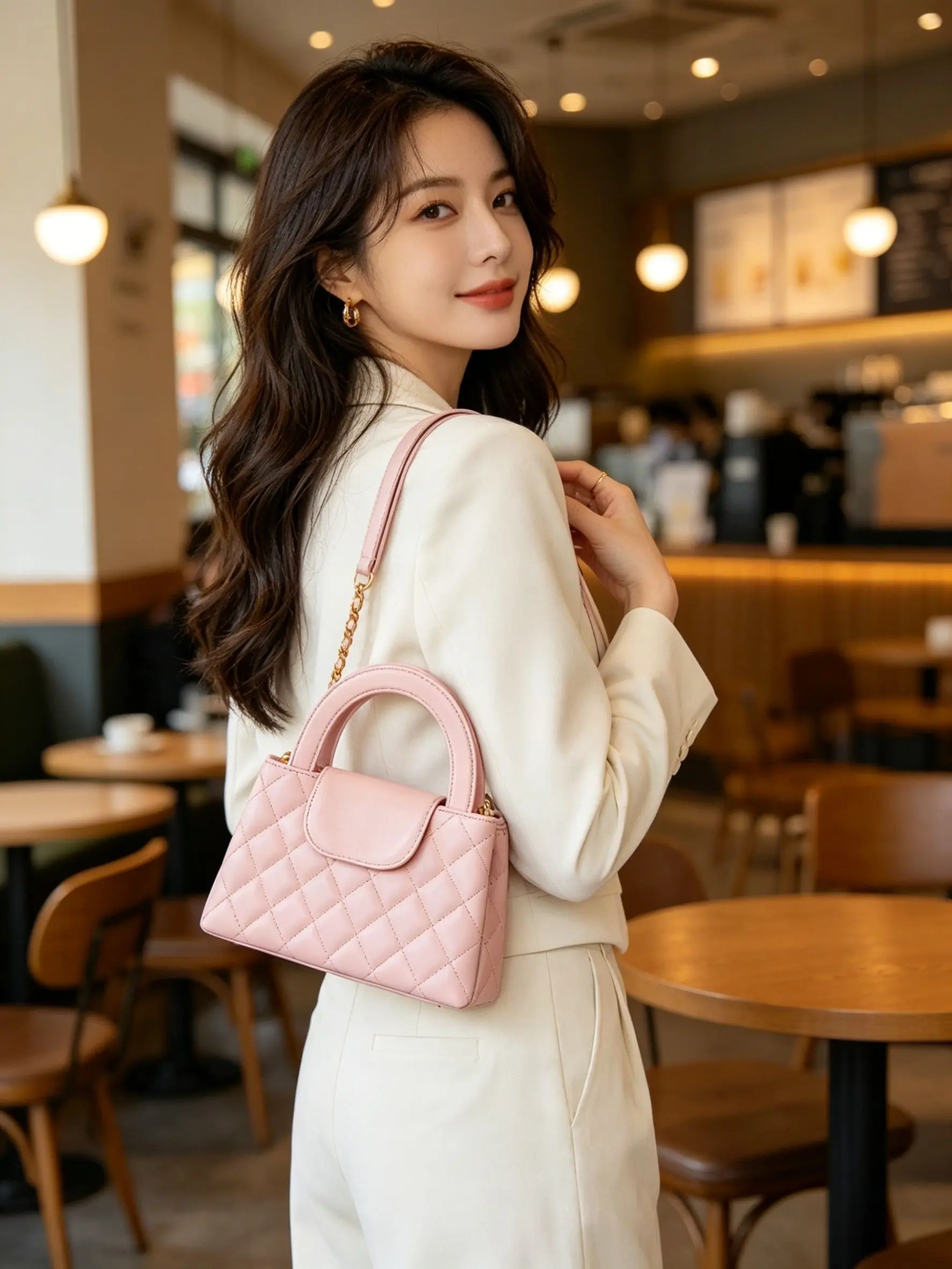 Luxury Designer Women's Shoulder Bag High-Quality Small Square Bag City Commuter Crossbody Bag Quilted Handbag