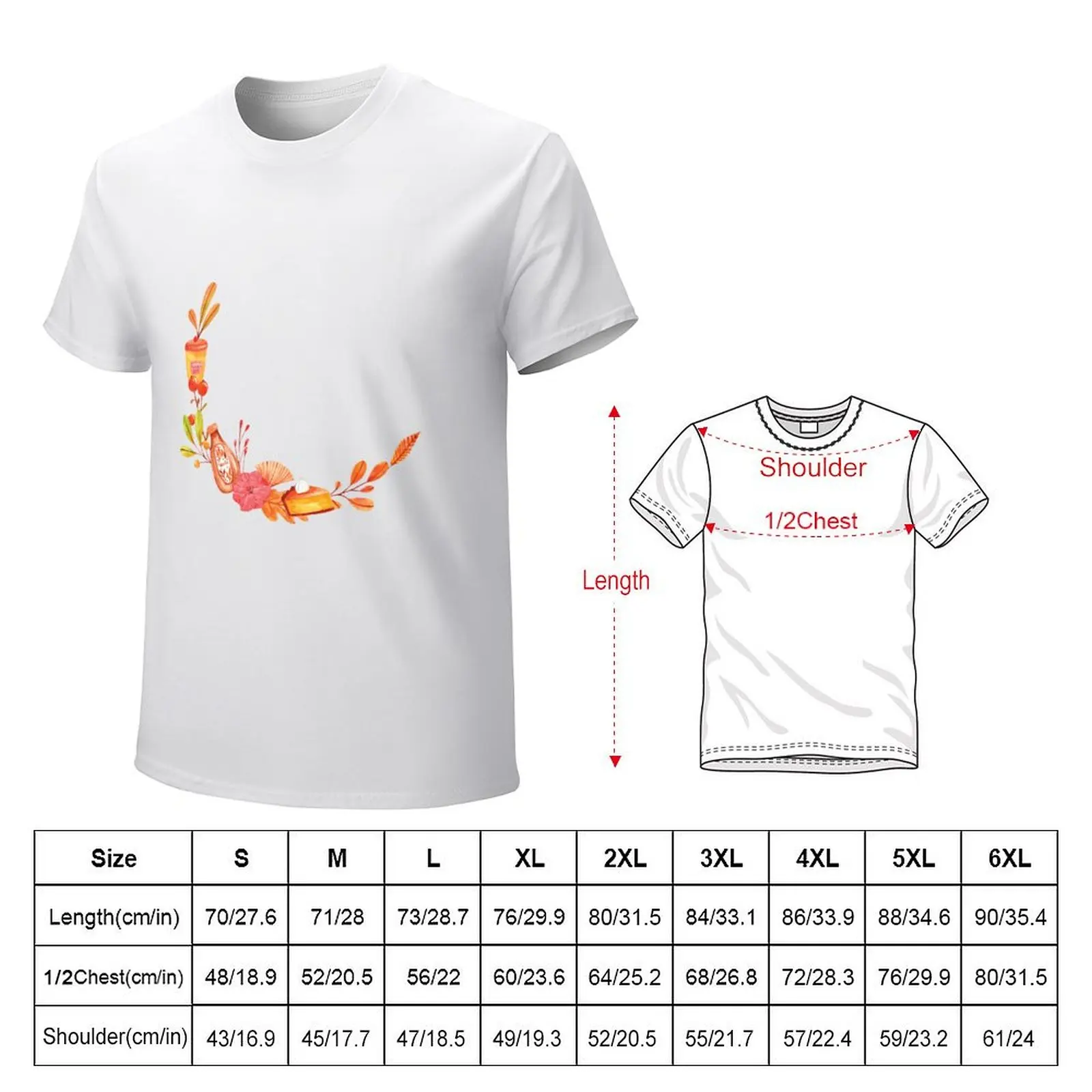 Autumn flavor leaves foliage T-Shirt kawaii clothes graphics blanks mens graphic t-shirts