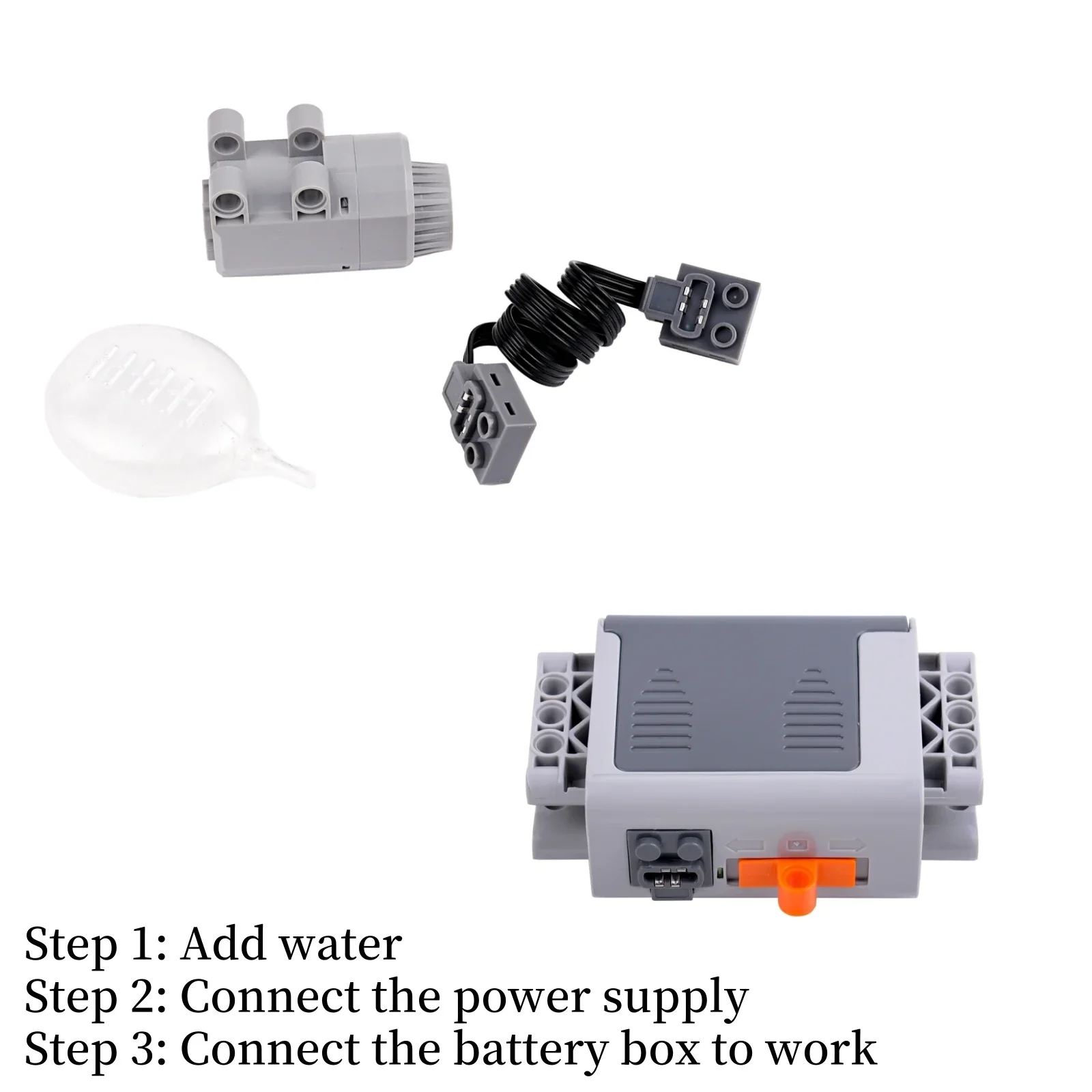 Moc fogger blocos de construção automáticos simulado pulverizador escape elétrico modificado modelo carro acessórios compatíveis com legoeds