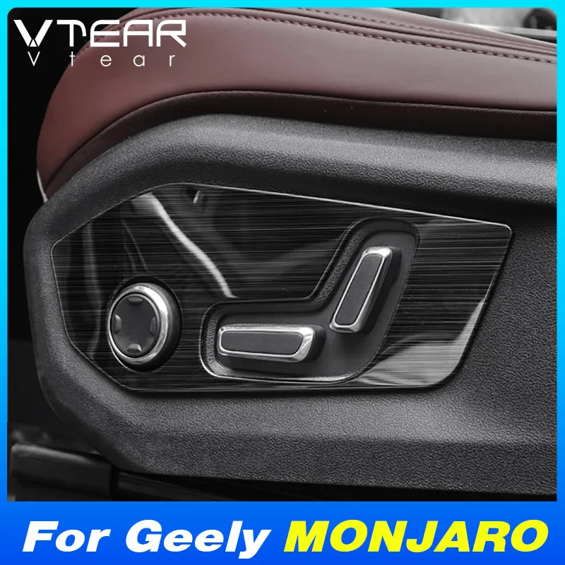 Vtear innere Aufbewahrung sbox Sitz einstellen Knopf abdeckung Auto Interieur Styling Dekoration Zubehör für geely monjaro kx11 manjaro