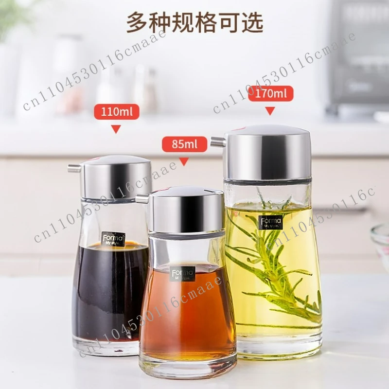 Suitable for glass bottle kitchen seasoning bottle vinegar pot leak-proof household