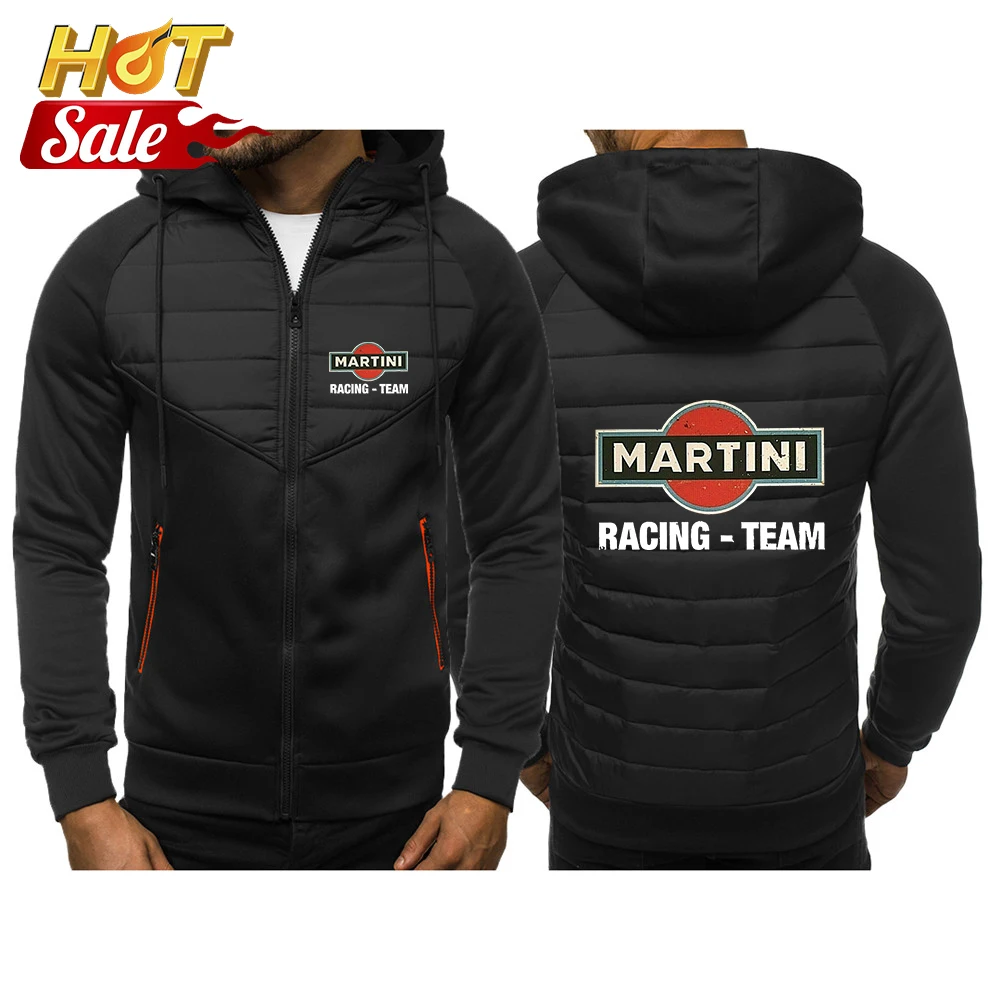 

Популярные толстовки на молнии 2025 года, весенне-осенние мужские толстовки, куртка с длинными рукавами, универсальное пальто с принтом логотипа Martini Racing