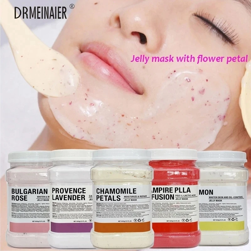 650g Vampire Soft SPA Hydro Jelly Mask Powder Anti-aging Brighten Peel Off DIY Facial Mask Crystal Flower Petal Rose Mask Powder