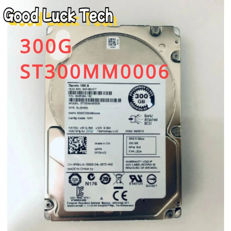 

For DELL 0PGHJG PGHJG ST300MM0006 300G SAS 2.5' SAS servers hard drive hdd