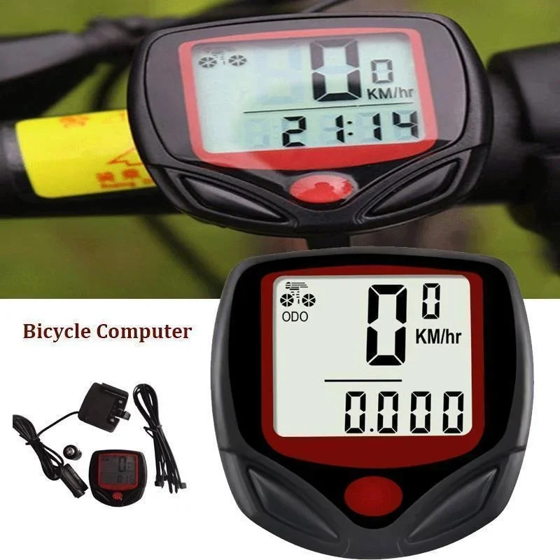 Universal Bicycle Computer Magnet LCD Display Digital Bike Speedometer Waterproof Wired Ride Speedometer Bicycle Accessories