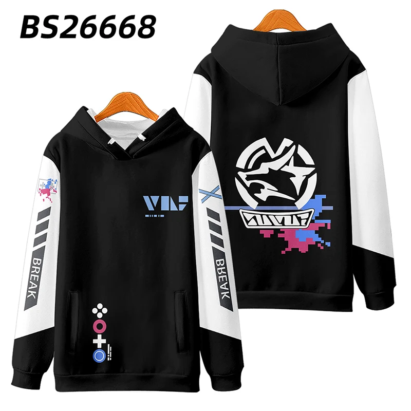 Spiel Honkai Star Rail 3D-Druck Reiß verschluss Frauen/Männer Hoodie Sweatshirt Streetwear Hip Hop Silber Wolf Cosplay Reiß verschluss Kapuzen jacke