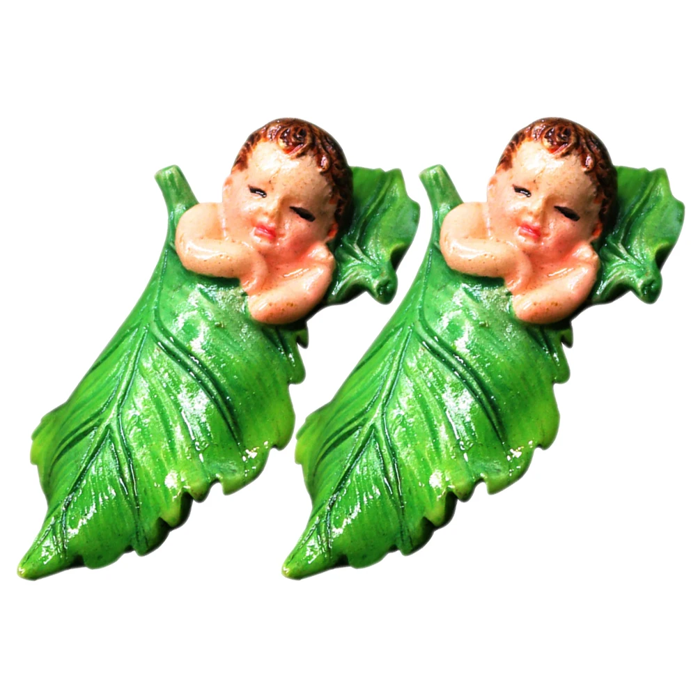 

2pcs Flower Fairy Resin Garden Decor Statues Outdoor Mini Fairies Sculptures Lawn Yard Ornaments Weather Resistant Durable