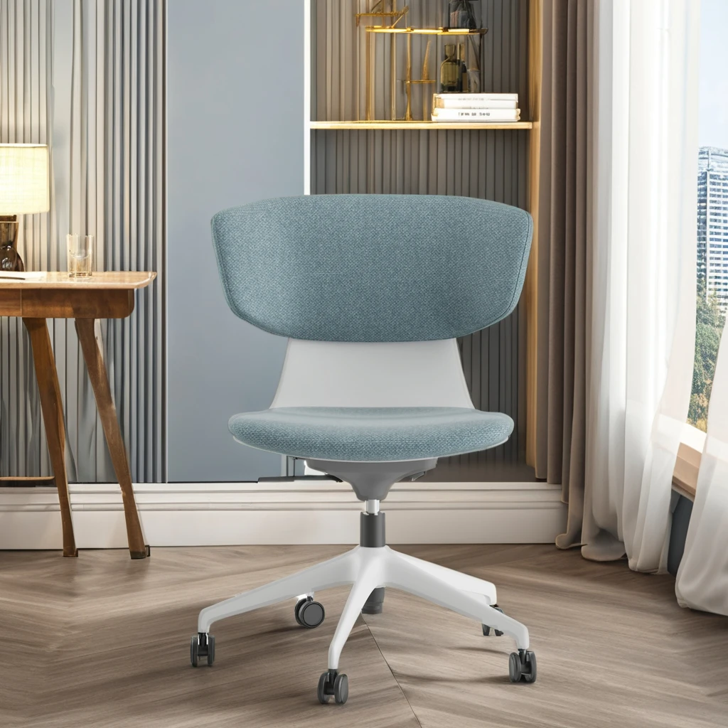 With Nylon Castor Modern Popular Swivel Upholstered Home Office Living Room Leisure Dining Chair