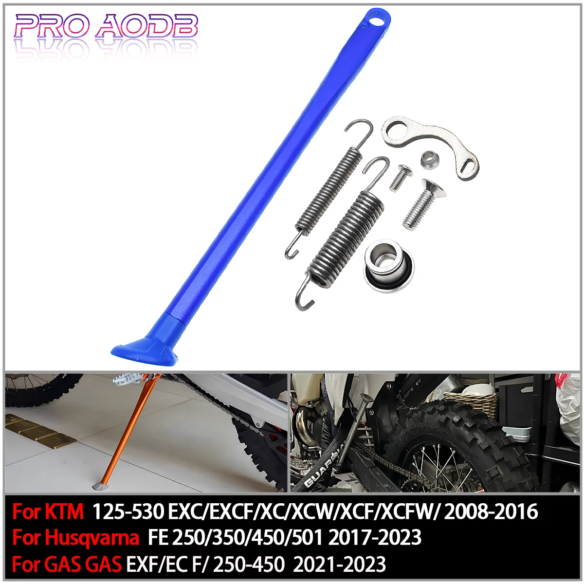 

Motorcycle Parking Side Stand Kickstand With Spring Kit For KTM XC XCW XCF EXC EXCF 150-450 500 530 For Husqvarna TE FE