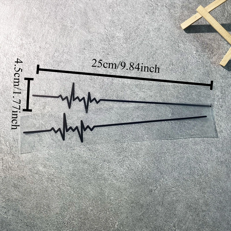 2PCS Heartbeat Trackpad สติ๊กเกอร์ติดมอเตอร์ไซค์กันน้ําสําหรับถังน้ํามันเชื้อเพลิงรถมอเตอร์ไซด์แผงด้านข้างสกู๊ตเตอร์ไฟฟ้าไวนิล Decals Decors