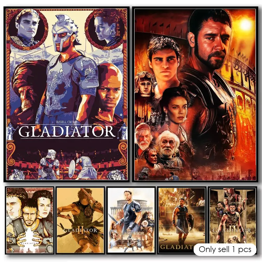 Classic Movie C-Gladiator Painting Calligraphy Cotton Canvas Wall Art Poster Quality Decor Painting for Home Decor