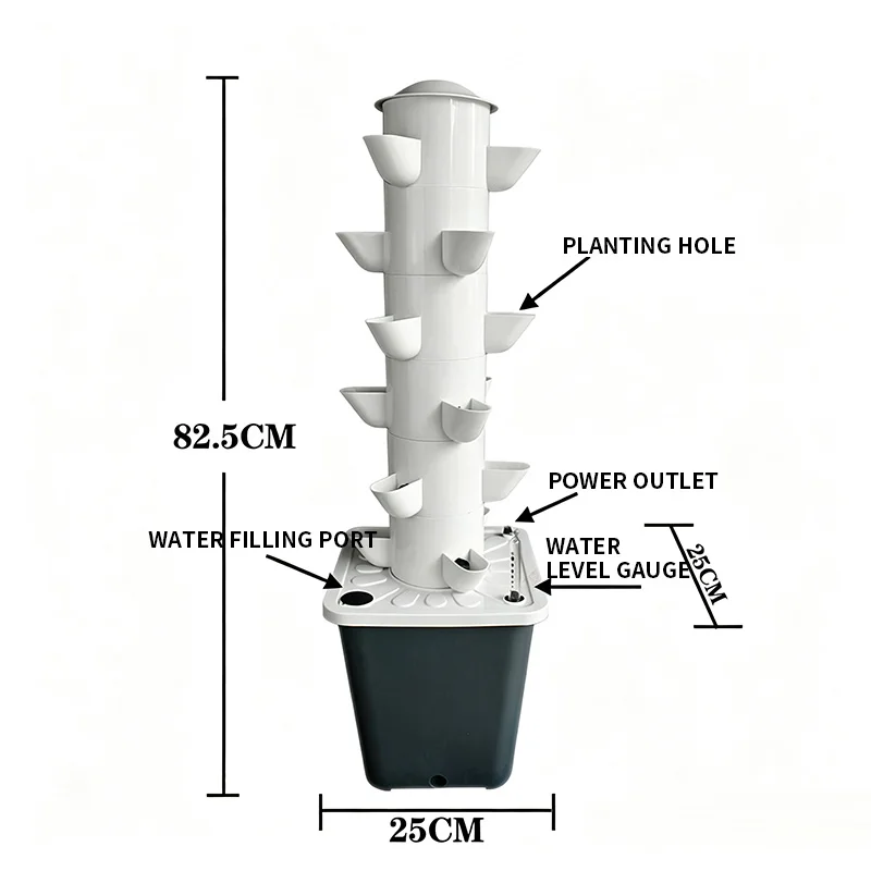 Balcony Hydroponic Gardening System DIY, Dismantlable, Home Garden Greenhouse, Vertical Tower Vegetable Growing Rack