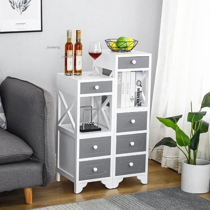

Multi-layer Living Room Gap Storage Cabinet Small Apartment Kitchen Solid Wood Narrow Shelf Bathroom Toilet Drawer