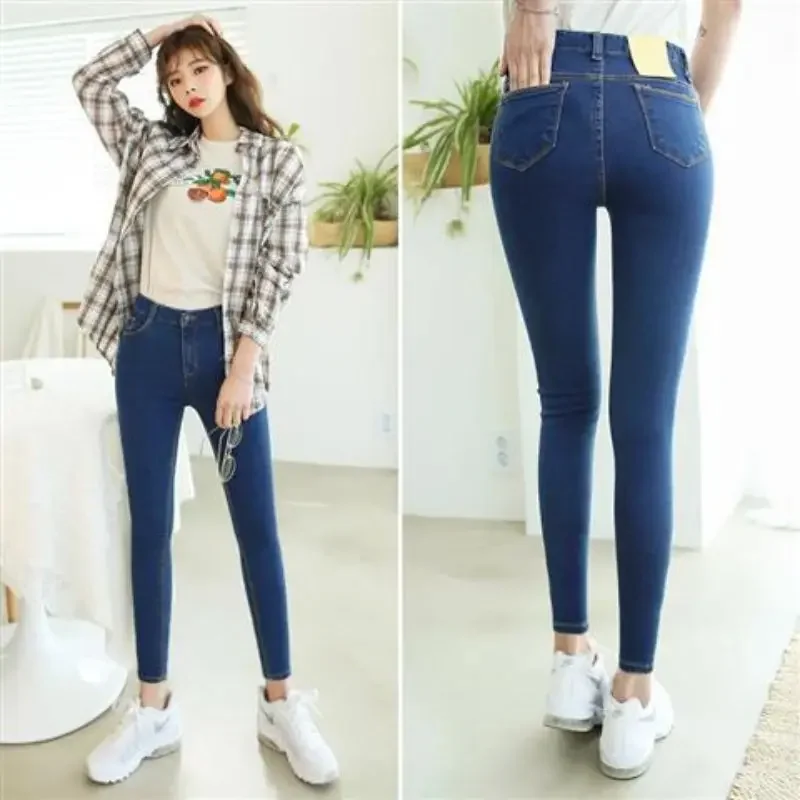 

Open-Crotch Pants High Waist Jeans Women's Cropped Pants Tight Feet with Double-Headed Invisible Zipper Couple Dating Field