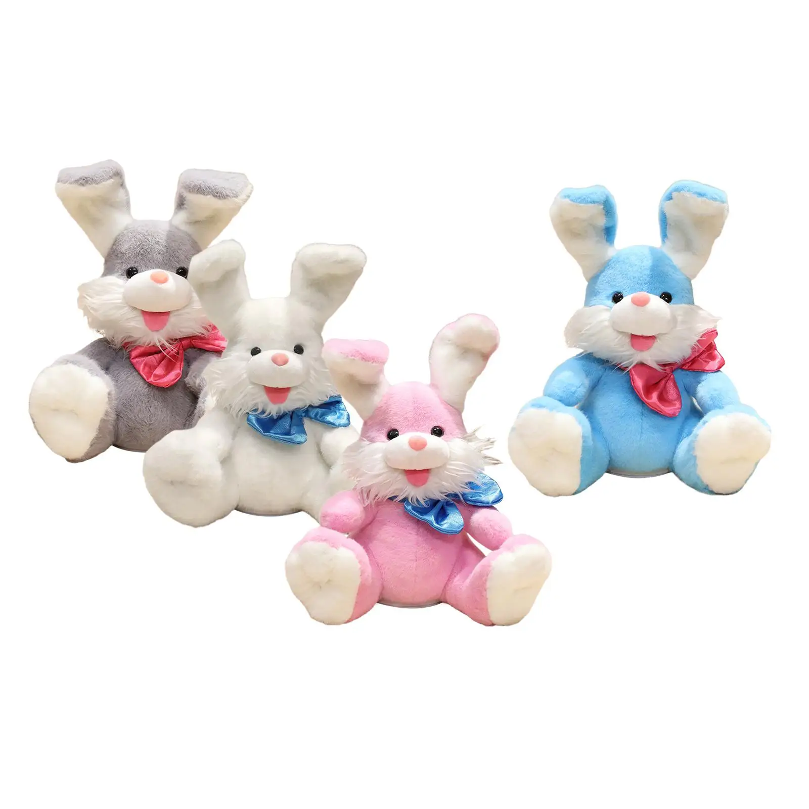 Peluche coniglietto pasquale con orecchie mobili, peluche coniglietto, giocattolo elettronico per animali domestici per bambini