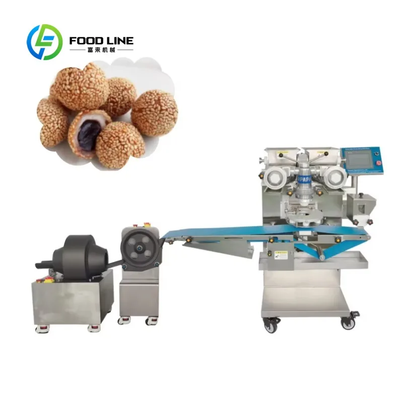 Customized energy ball maker candy ball encrusting rounder machine adjustable rolling speed for protein snack production factory
