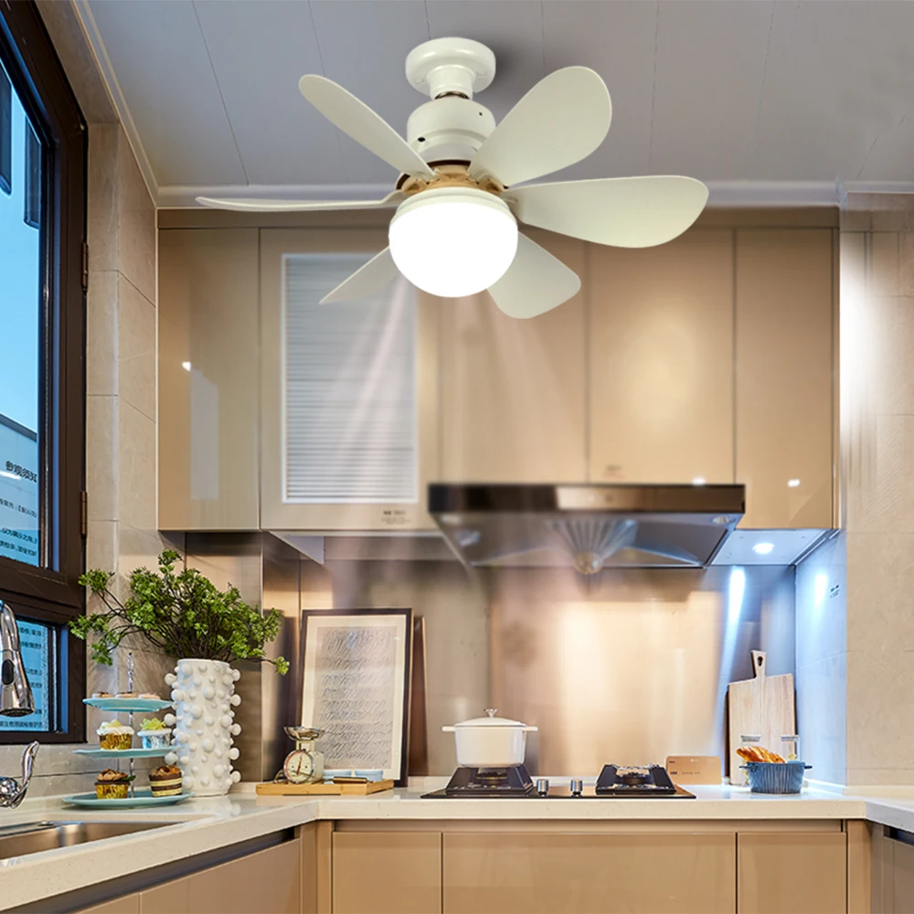 

E27 LED Ceiling Fan Light Three Color Dimming Detachable Fan Lamp Leaf Living Room Bedroom Indoor Lighting AC90-260V