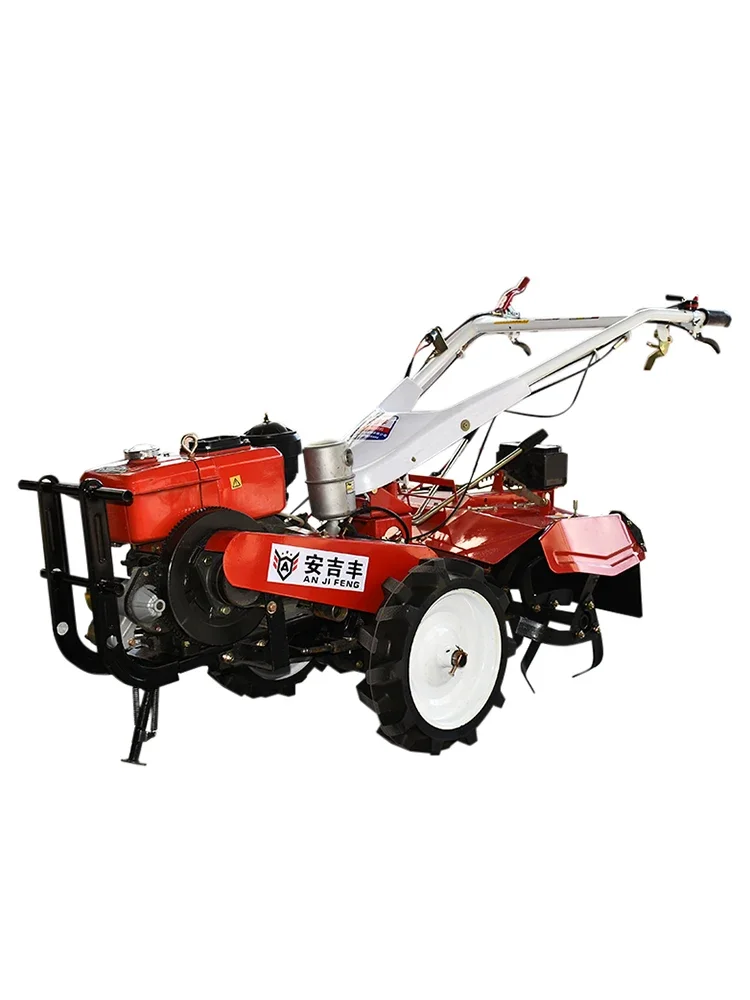 

YY Four-Wheel Drive Mini-Tiller Ditching and Turning over Paddy Field Cultivation Machine Household Agricultural Machinery