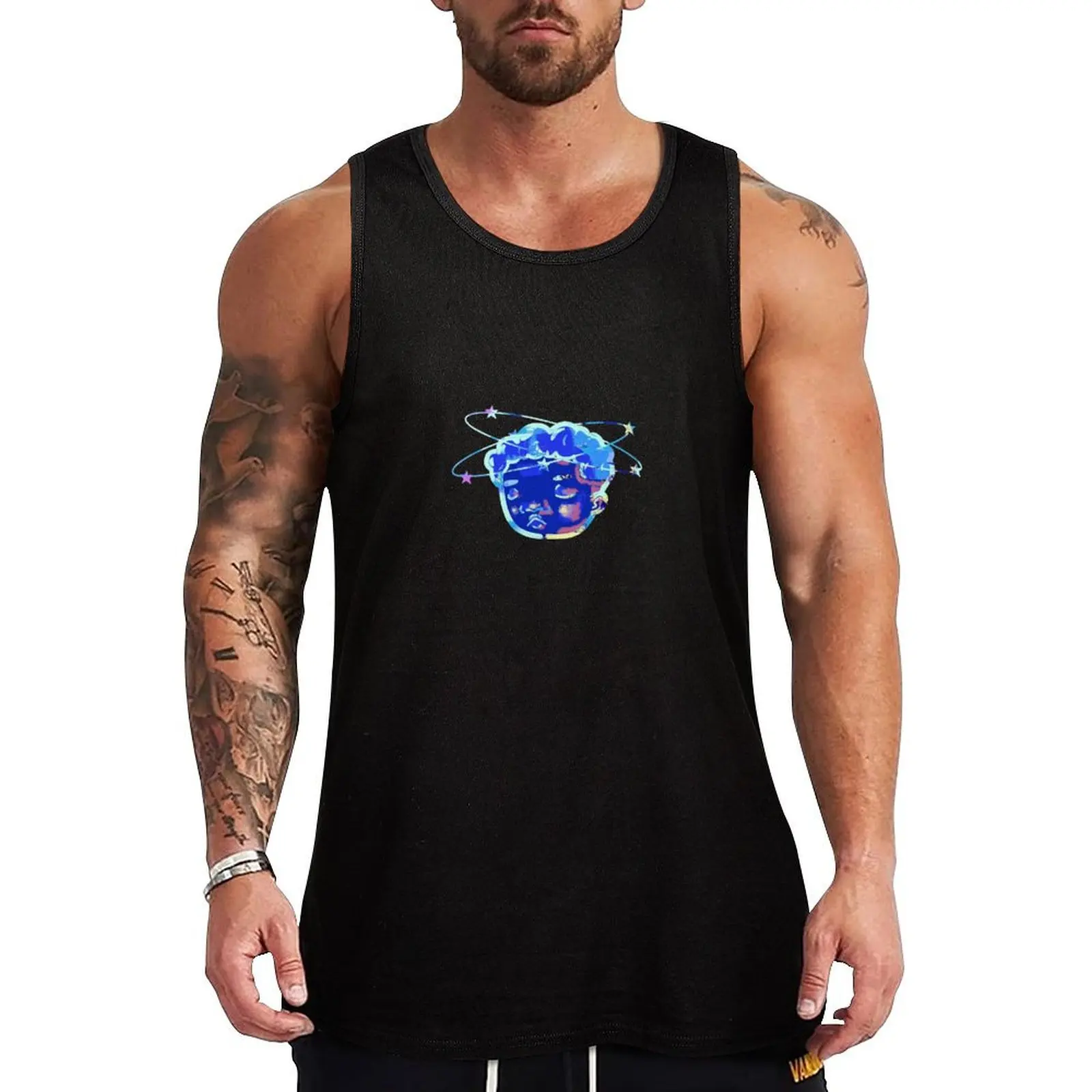 

TOBI LOU-PARRISH BLUE Tank Top bodybuilding for men clothes for men summer gym clothing men Vest male