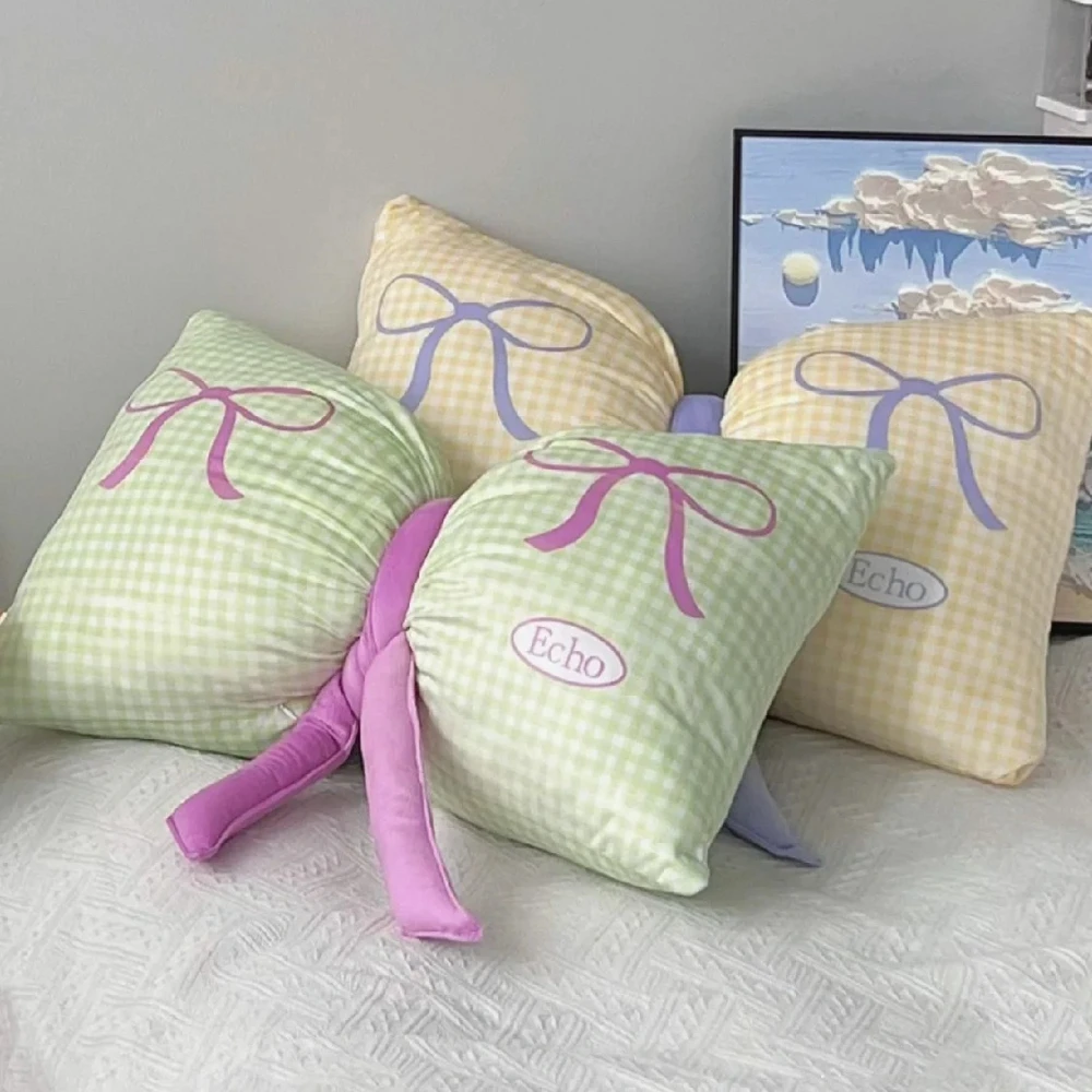 Sweet  Bow Hug Ins Cushion Soft Hand Washable Pillow for Bedroom Sofa Decoration Gifts Room Decor Cushions Valentine's Day Gifts