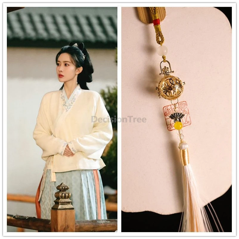 2026 chinese costume drama the same waist hanging ancient style forbidden step hanfu accessory bell tassel design waist ornament
