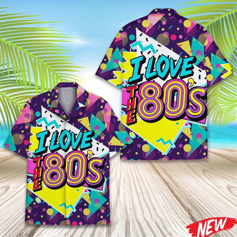 

Ретро-рубашка в гавайском стиле 80-х и 90-х годов для мужчин и женщин, весенне-летняя, оверсайз, с коротким рукавом, для улицы и пляжа, с отложным воротником, в стиле алоха.