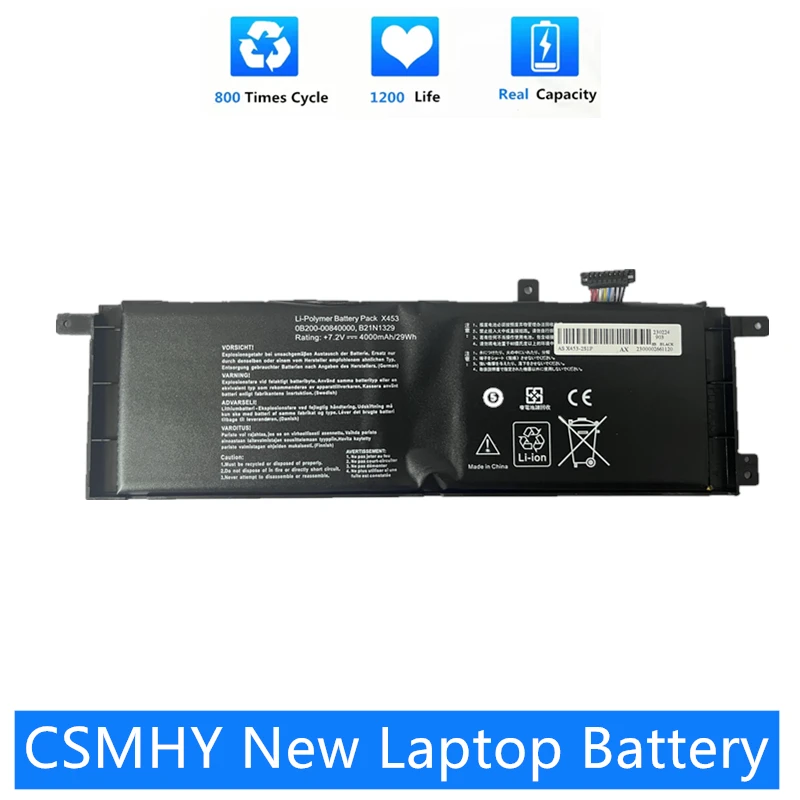 CSMHY New OEM Laptop Battery B21N1329 for ASUS X553MA X453 X453MA Ultrabook Series X553MA-DB01 X453MA-0051AN2830