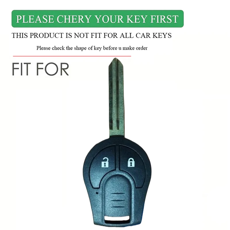 2 Buttons Silicone car key case cover set shell for NISSAN Juke March Qashqai Sunny Sylphy Tiida X-Trail key cover