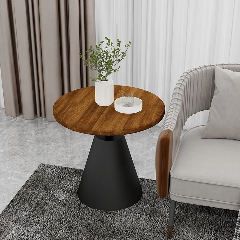 

Wood Side Living Room Coffee Table Modern Bistro Corner Circle Coffee Table Commercial Mesa Auxiliar Salon Home Bar Furniture