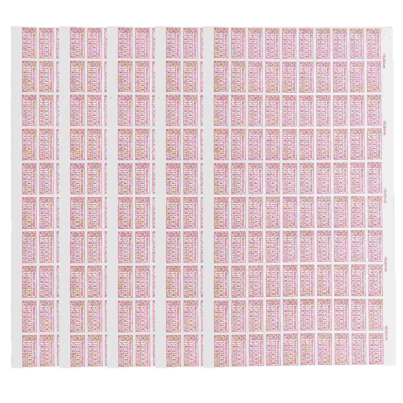 5 Sheets Stickers Clear Tamper Evident Labels Anti Tear Fragile Seals Quality Control Approval Tags File Folder Labels