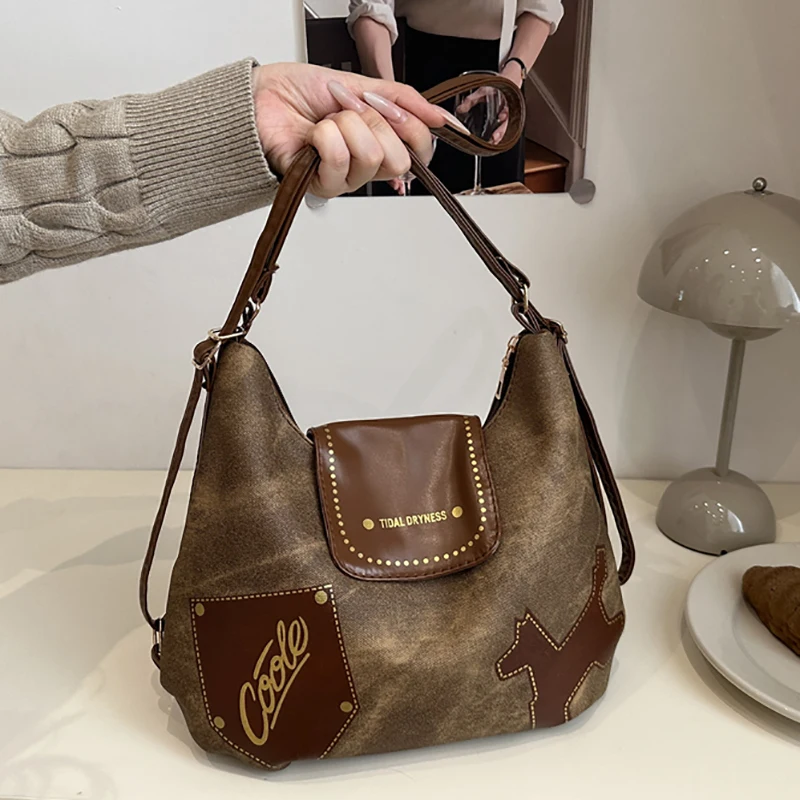 

Autumn Winter Retro Suede Underarm Bag Women's Faionable Lightweight Luxury Commuter Crossbody Bag Single oulder Handbag