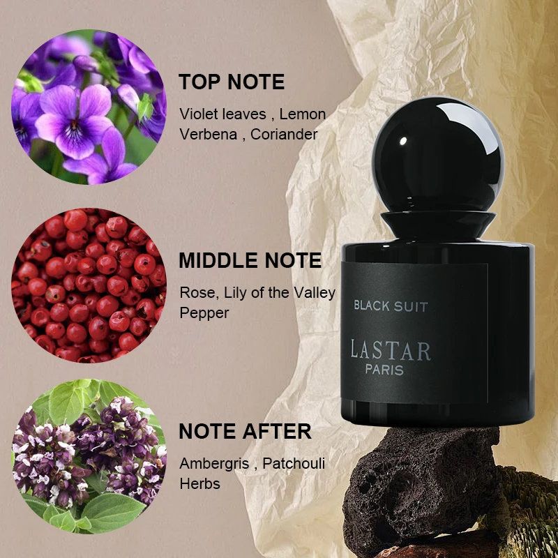 Perfume masculino LASTAR, totaling 60ml/2.03fl oz, patchouli, fragrância de longa duração, presentes de Natal/Ano Novo, atmosfera de datas