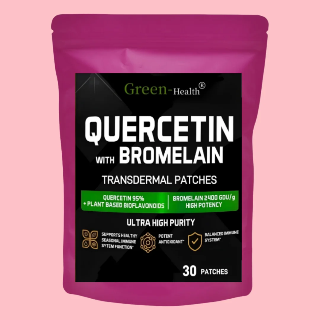 

Транспьютерные пластыри Quercetin с бромолетом — поддержка иммунитета, 30 пластырей на один месяц