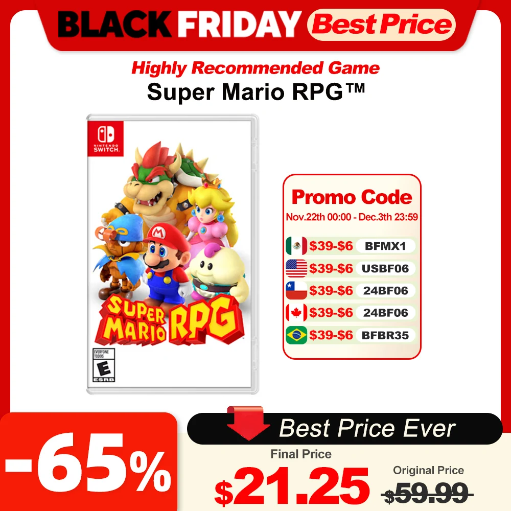 Super Mario RPG Nintendo Switch Game Deals 100% Original Official Physical Game Card Adventure and RPG Genre 1 Player for Switch