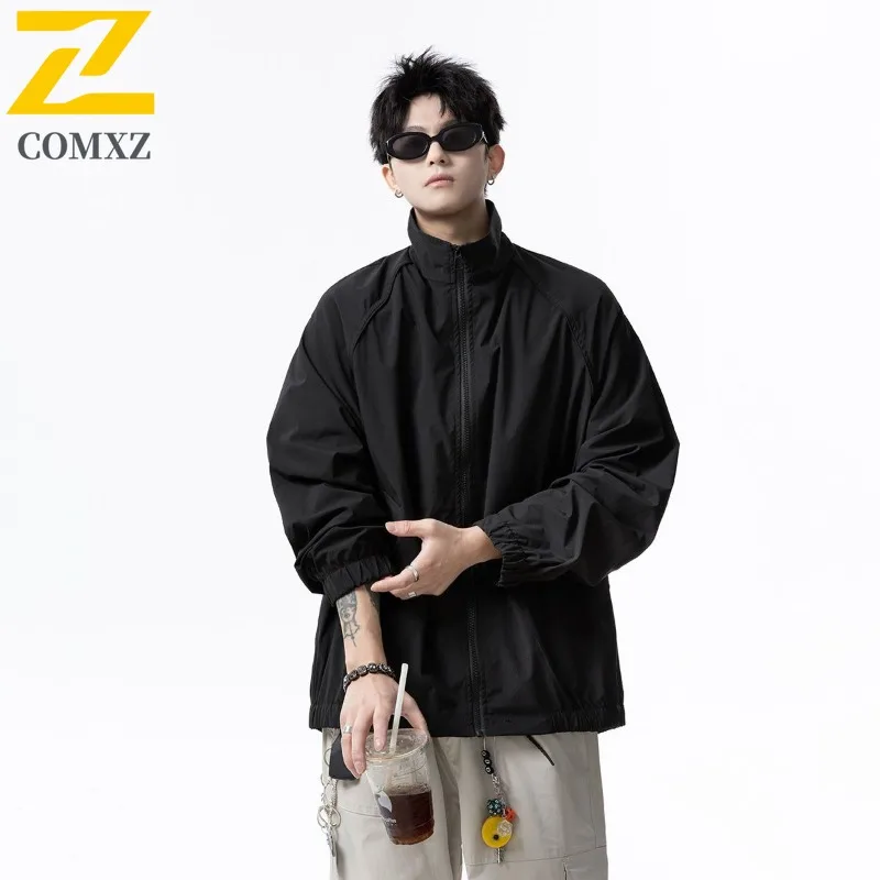 

COMXZ Corduroy Jacket Men Spring Autumn New Loose American Casual Versatile Trend Couple Mens Wear Coat lightweight windbreaker