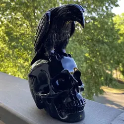 Crow Skulls Desktop Decor Personalized Home Decorative Statue Party Car Accessories