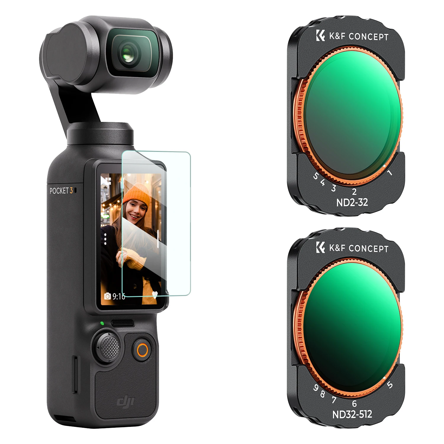 k-f-concept-マグネット式可変nd2-32-nd32-512フィルター-dji-osmo-pocket-4-pocket-3-creator-combo用-中性密度フィルター
