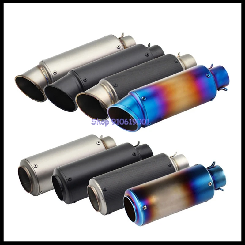 Inlet 51mm 61mm Motorcycle Exhaust Muffler Pipe Yoshimura Motocross DB Killer Escape Moto Universal for ER6N ZX6R ZX10R R6 etc