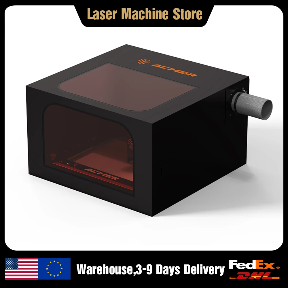 ACMER R20 Lasergraveerbehuizing Brandwerende en stofdichte beschermkap met ventilator voor CNC lasergraveer- en snijmachine