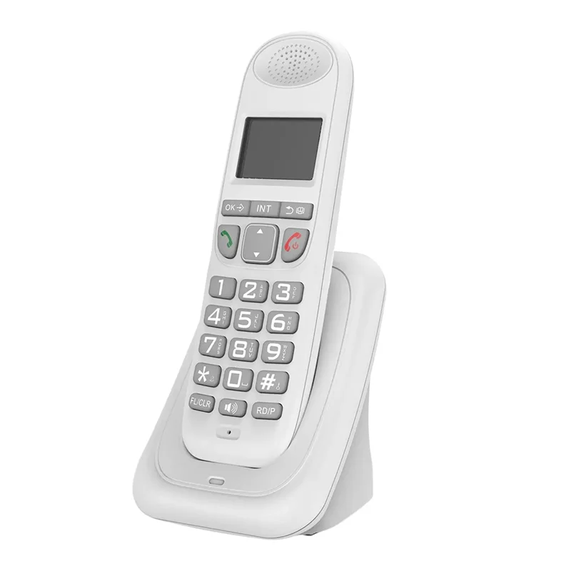 Well Made-Handheld Telephone Digital Cordless Telephone Supports 5 Handsets 16 Languages US Plug B