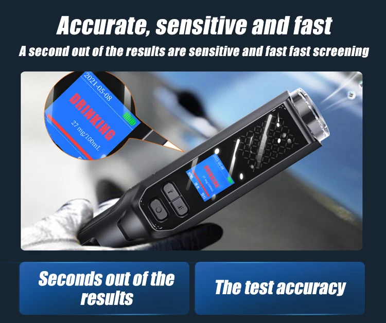 Best Accuracy Fuel Cell Type Blow Alcohol Tester Quick Alco Digital Breathalyzer Alcohol Detector Breath Alcohol Tester